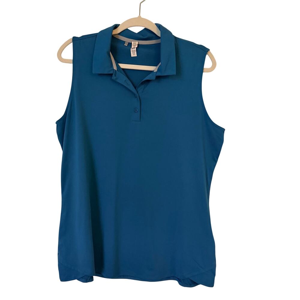 Under Armour Women's Blue Playoff Sleeveless Golf Polo XL